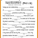 Thanksgiving Mad Libs Printable   My Sister's Suitcase   Packed With   Mad Libs Online Printable Free
