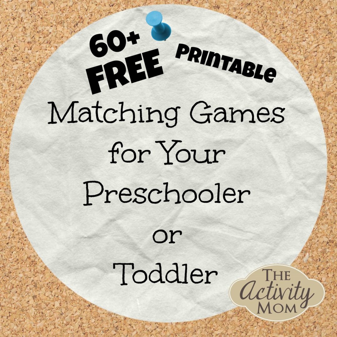 The Activity Mom - Free Printable Matching Games - Free Printable Toddler Matching Games