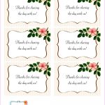The Beautiful Wedding Favor Tags As Our Identity: Free Printable   Free Printable Wedding Thank You Tags
