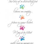 The Loss Of A Cherished Pet Leaves An Empty Place In Your Heart. May   Free Printable Sympathy Card For Loss Of Pet