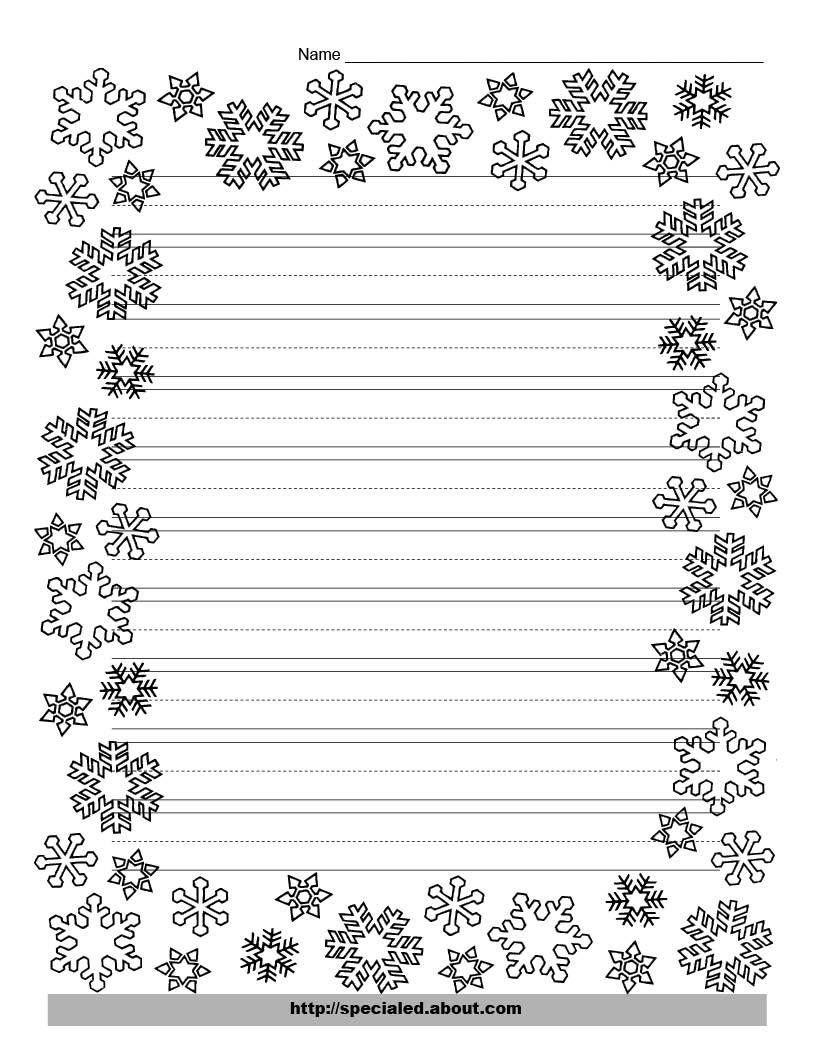 These Free Christmas Printables Are Perfect For Kids&amp;#039; Writing Tasks - Free Printable Writing Paper With Borders
