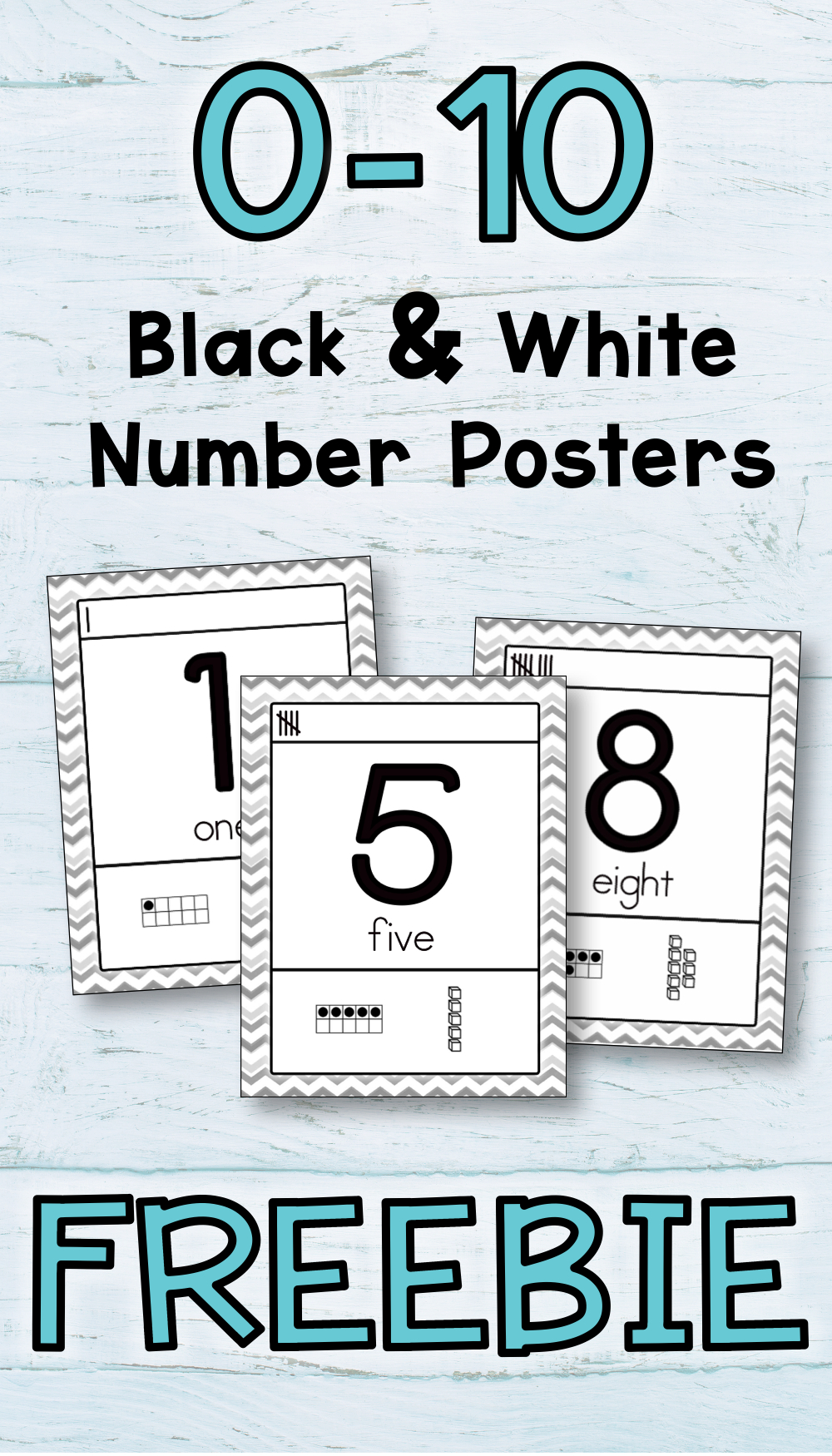These Simple Black And White Number Posters Are Great Printables To - Free Printable Number Posters
