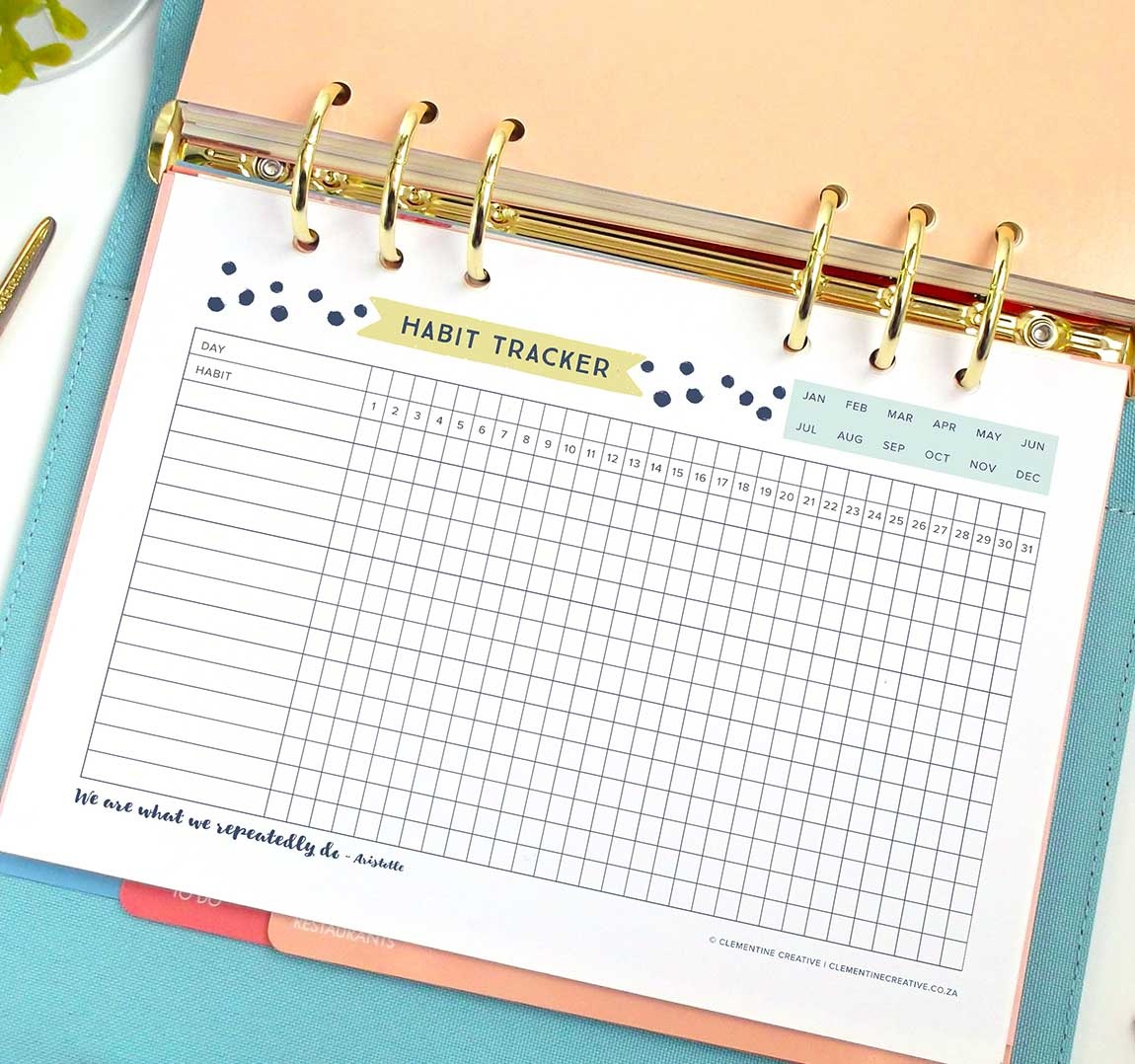 This Free Printable Habit Tracker Will Help You Reach Your Goals - Habit Tracker Free Printable