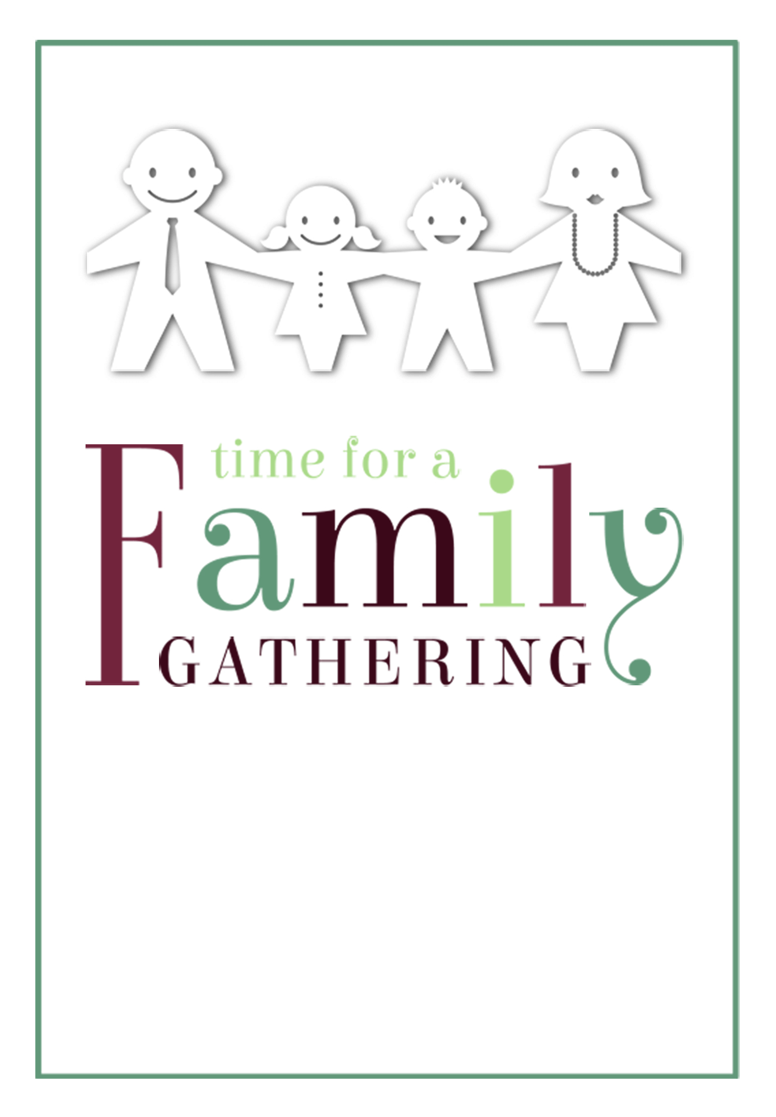 Free Printable Family Gathering Invitations