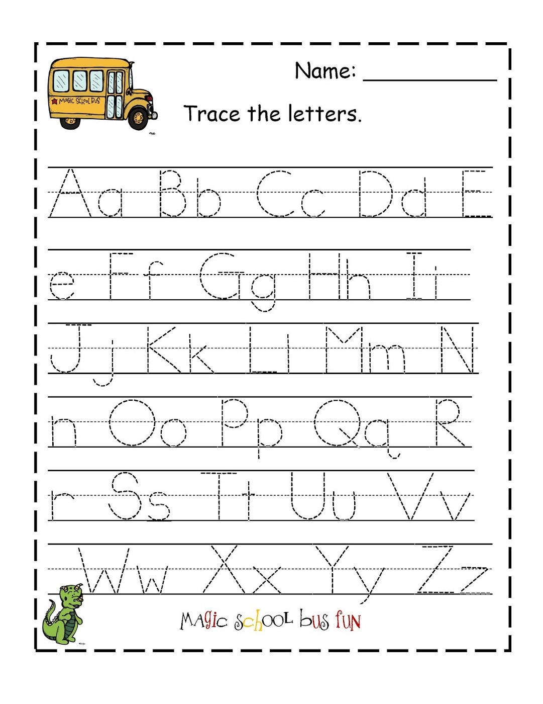 Tracing Papers For Kindergarten - Kaza.psstech.co - Free Printable Alphabet Pages
