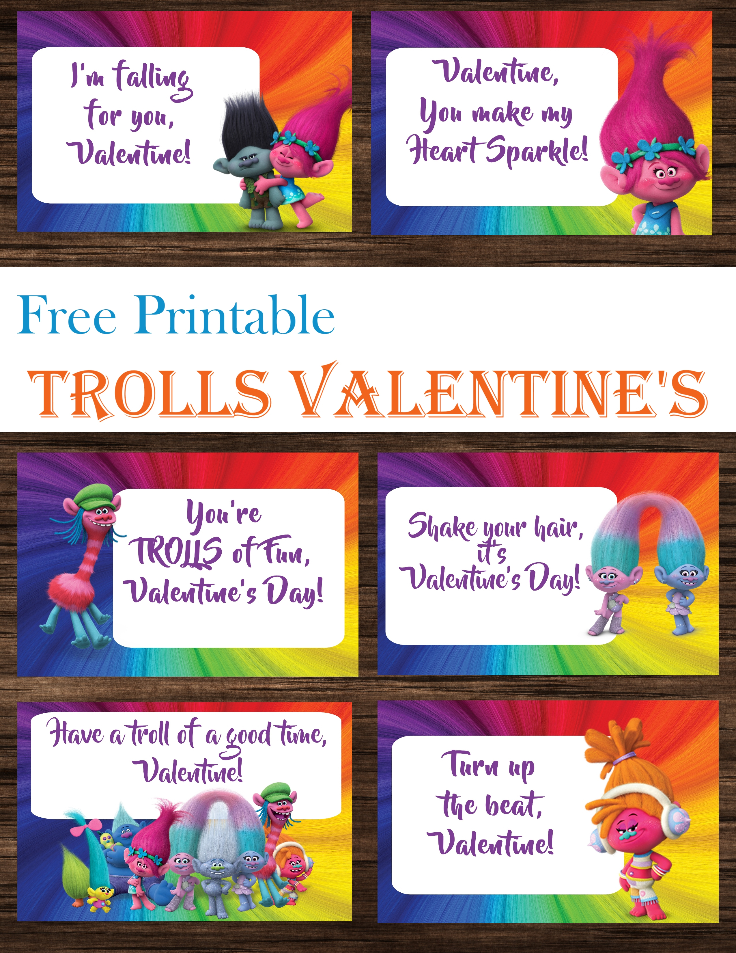 Trolls Valentine&amp;#039;s Day Cards Free Printables - Printables 4 Mom - Free Printable Trolls