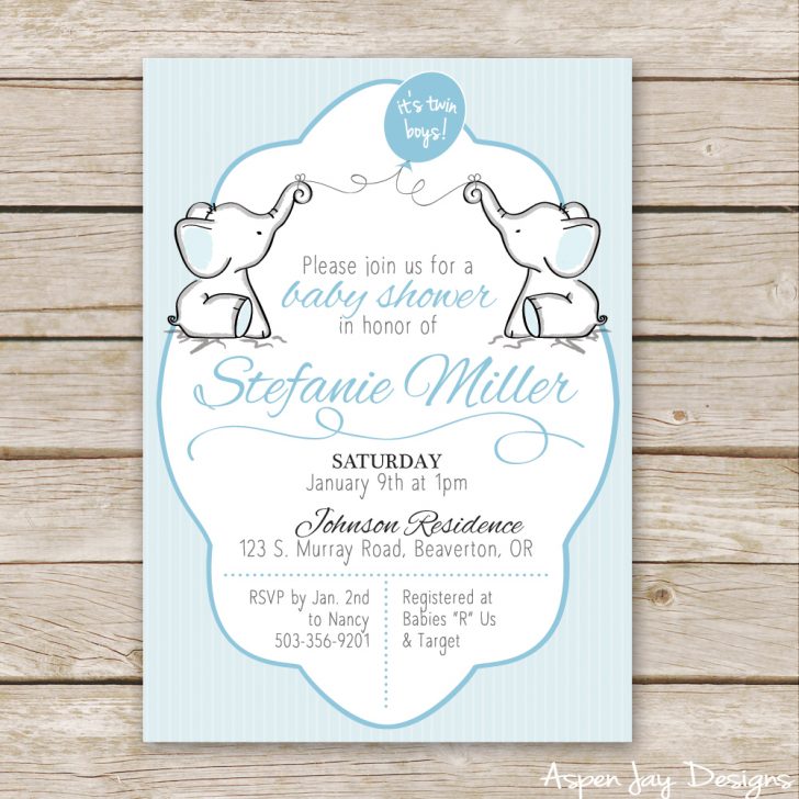 Free Printable Twin Baby Shower Invitations
