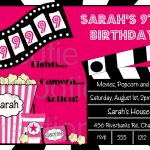 Unique Movie Themed Birthday Party Invitations Free Printable   Free Printable Movie Themed Invitations