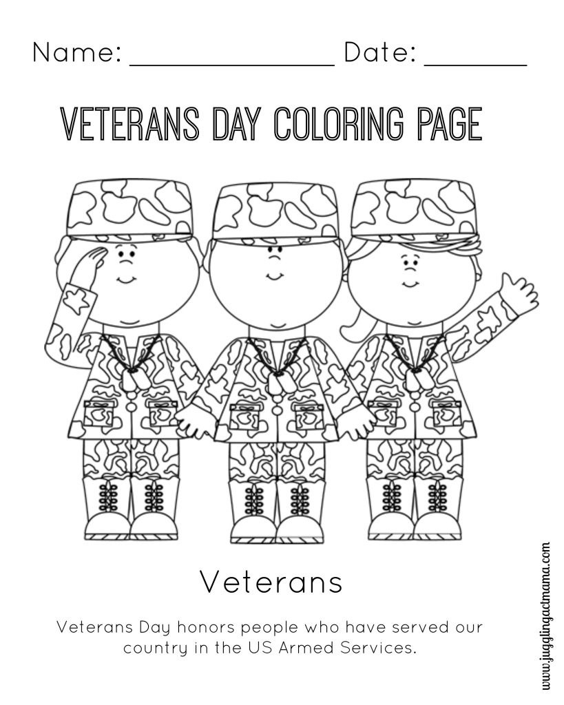 Free Printable Veterans Day Cards To Color