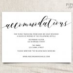Wedding Accommodations Template Printable Accommodations | Etsy   Free Printable Enclosure Cards