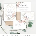 Wedding Invitation Kit Invite Template 100% Editable Unlimited Diy   Free Printable Enclosure Cards