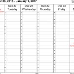 Weekly Calendar 2017 For Word   12 Free Printable Templates   Free Printable Agenda 2017