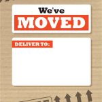 We've Moved Box   Free Printable Moving Announcement Template   Free Printable Moving Announcement Templates