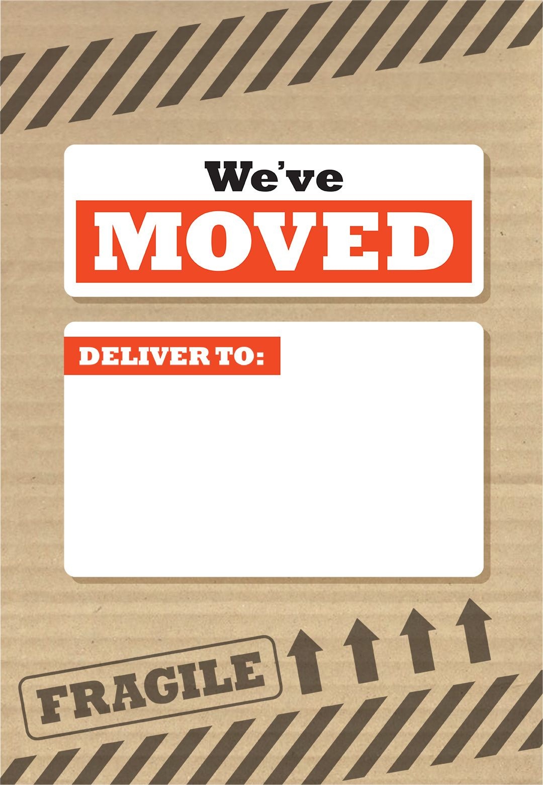 We&amp;#039;ve Moved Box - Free Printable Moving Announcement Template - We Are Moving Cards Free Printable