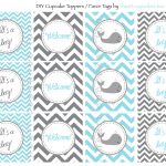 Whale Baby Shower. $5.00, Via Etsy. | My Munchkins | Baby Shower   Free Printable Whale Cupcake Toppers