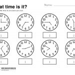 What Time Is It Printable Worksheet | Kolbie | Kindergarten   Free Printable Telling Time Worksheets