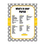 What's In Your Purse Baby Shower Game, | Thelastcandy   Free Printable Baby Shower Game What's In Your Purse