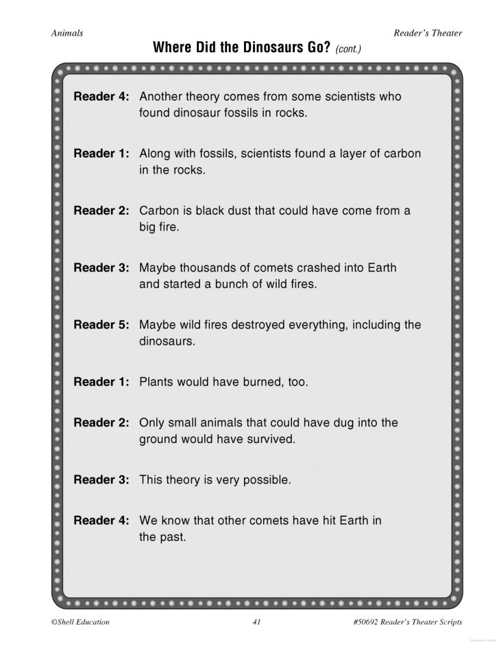 Free Printable Readers Theater Scripts 3Rd Grade