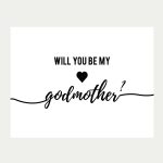 Will You Be My Godmother Card Printable Baptism Card | Etsy   Will You Be My Godmother Printable Card Free