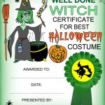 Witch Certificate: Best Halloween Costume | Rooftop Post Printables   Best Costume Certificate Printable Free