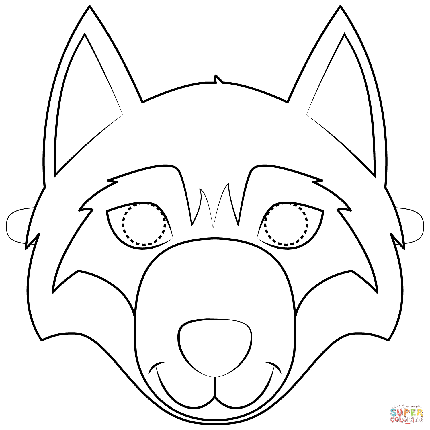 Printable Wolf Mask Jzagogreen