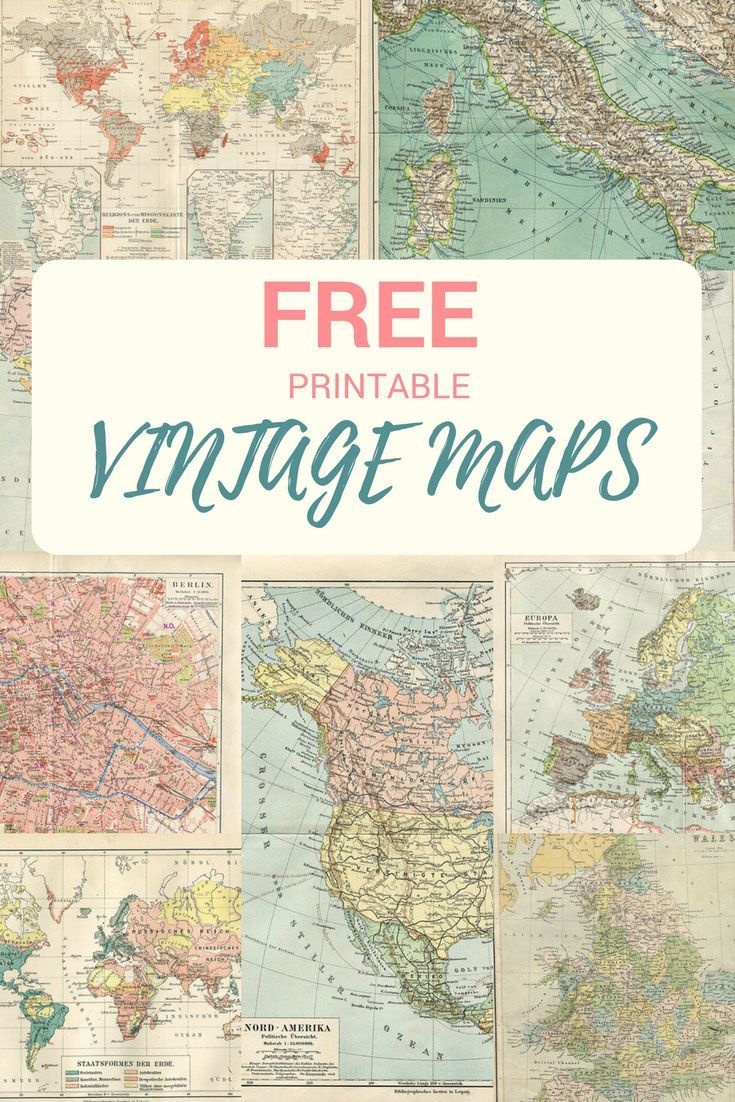 Wonderful Free Printable Vintage Maps To Download | Printables | Map - Free Printable Maps