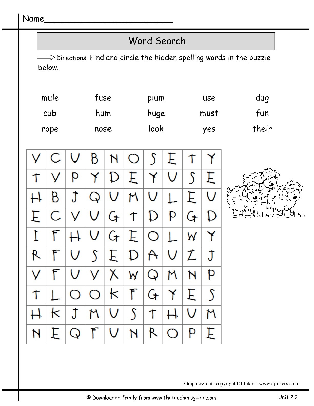 word search worksheet generator