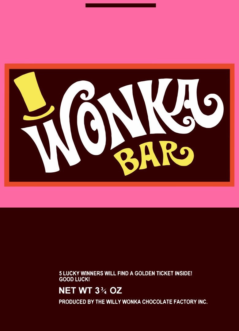 Printable Wonka Bar Wrapper Printable World Holiday