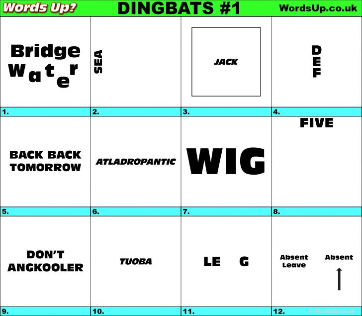 Free Printable Dingbats Puzzles