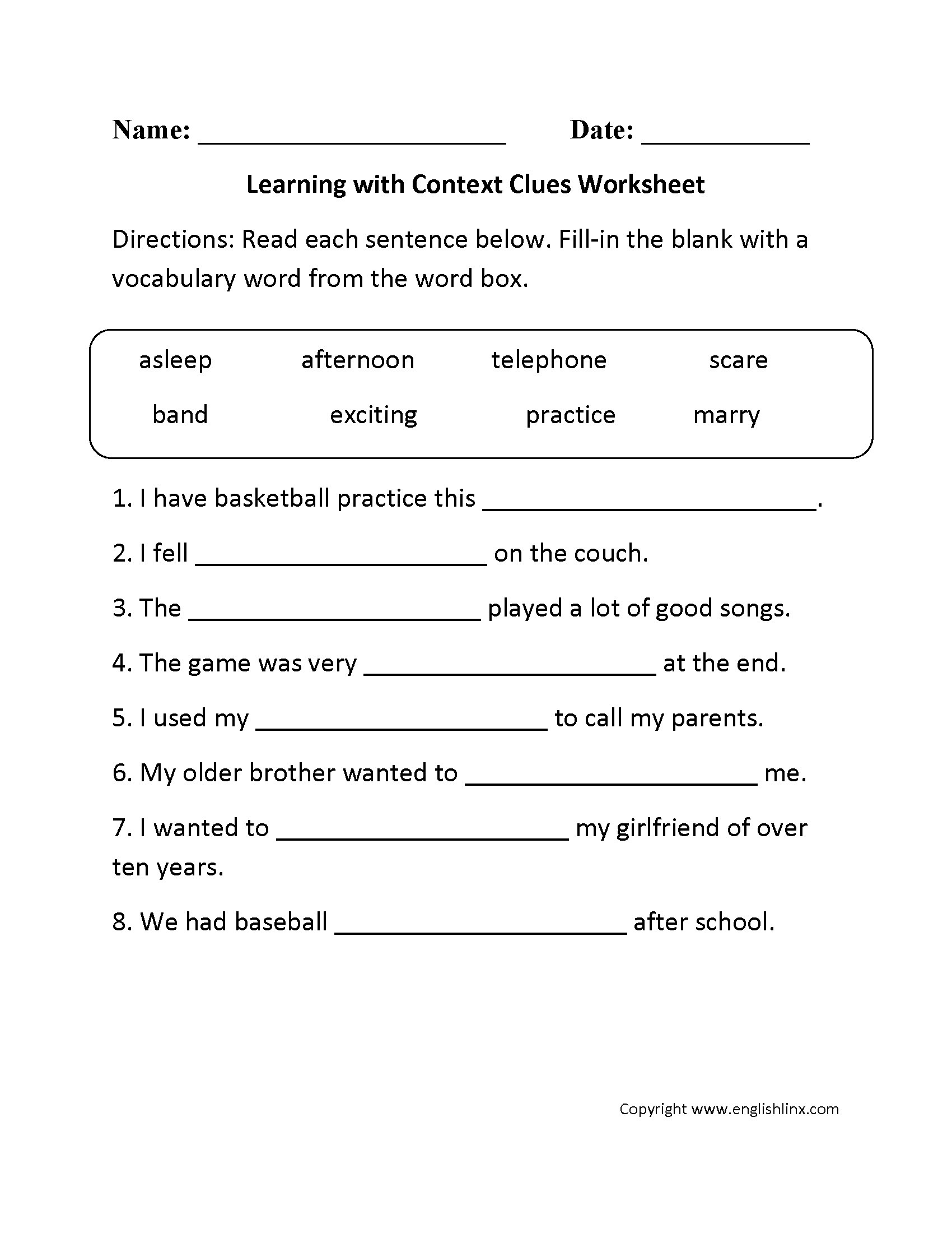 Third Grade Reading Worksheets Free Printable Free Printable