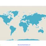World Map With Continents   Free Powerpoint Templates   Free Printable World Map Pdf