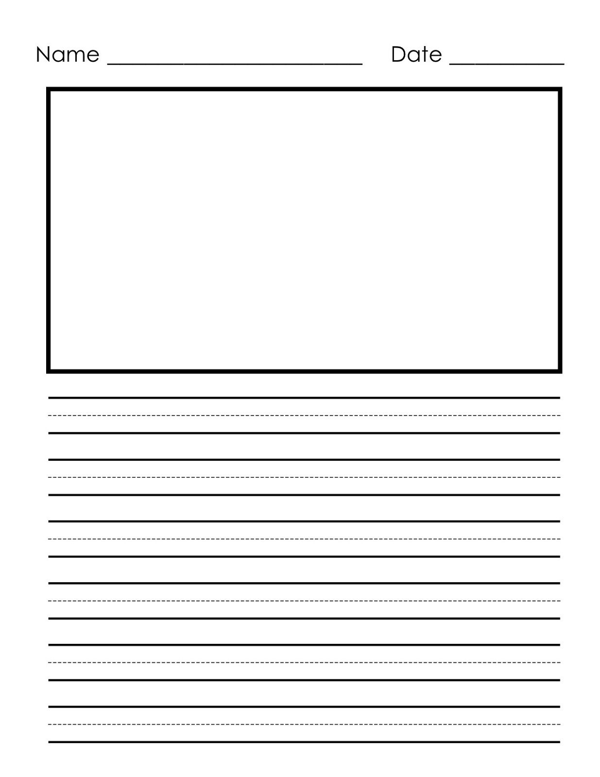 Lined Writing Paper Elementary elementary lined paper template word