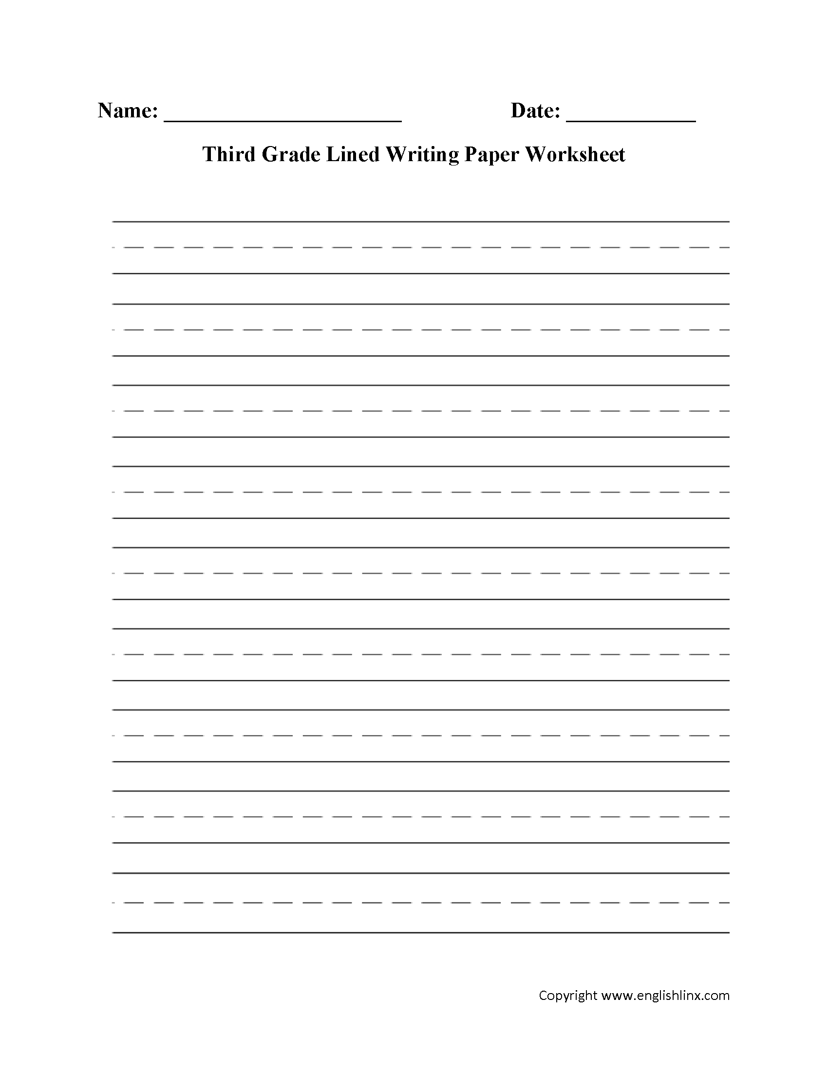 Free Printable Writing Sheets | Free Printable