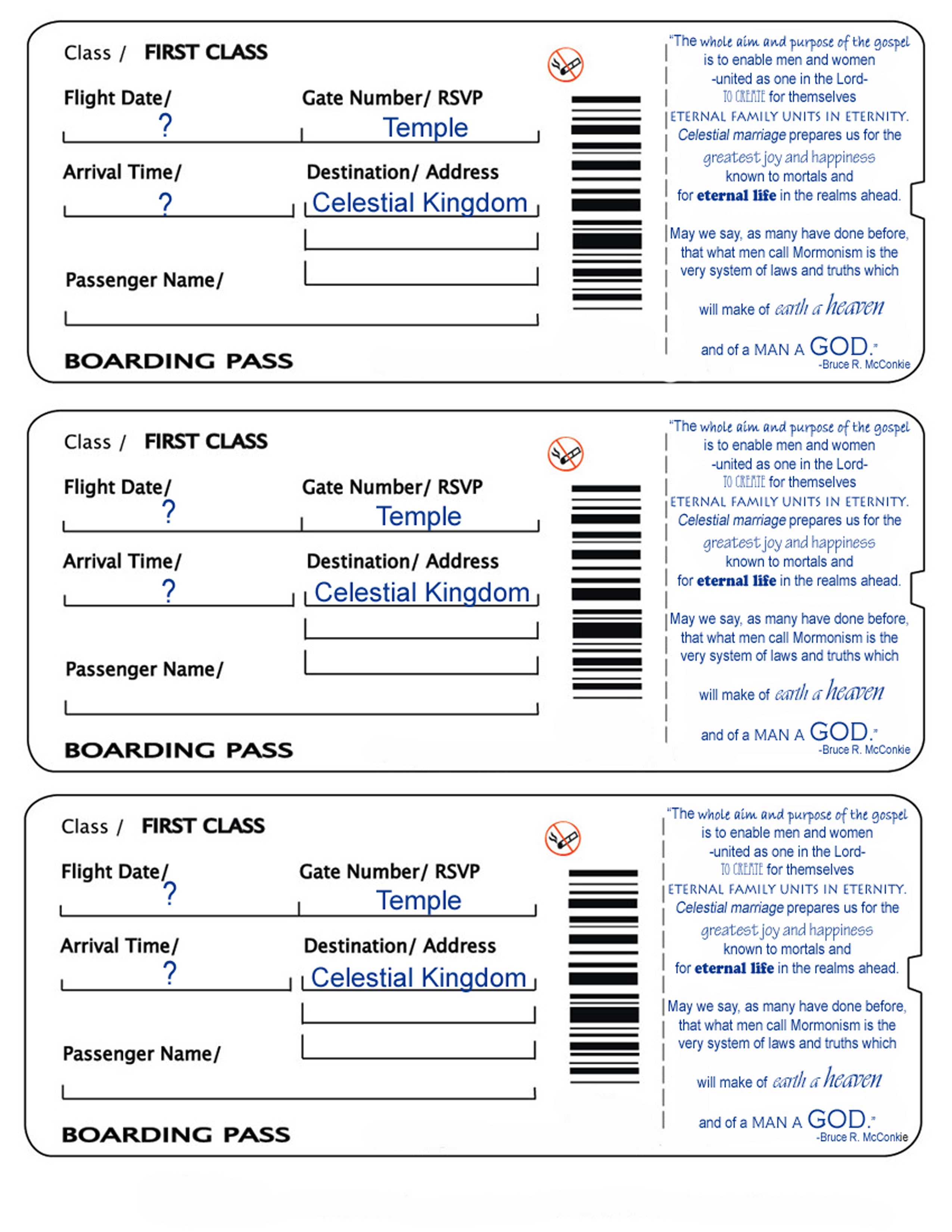Yw New Beginnings Or Activity Boarding Pass Front (2550×3300 - Free Printable Boarding Pass