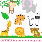Zoo Animals Clipart   Free Large Images | First Birtday In 2019   Free Printable Baby Jungle Animal Clipart