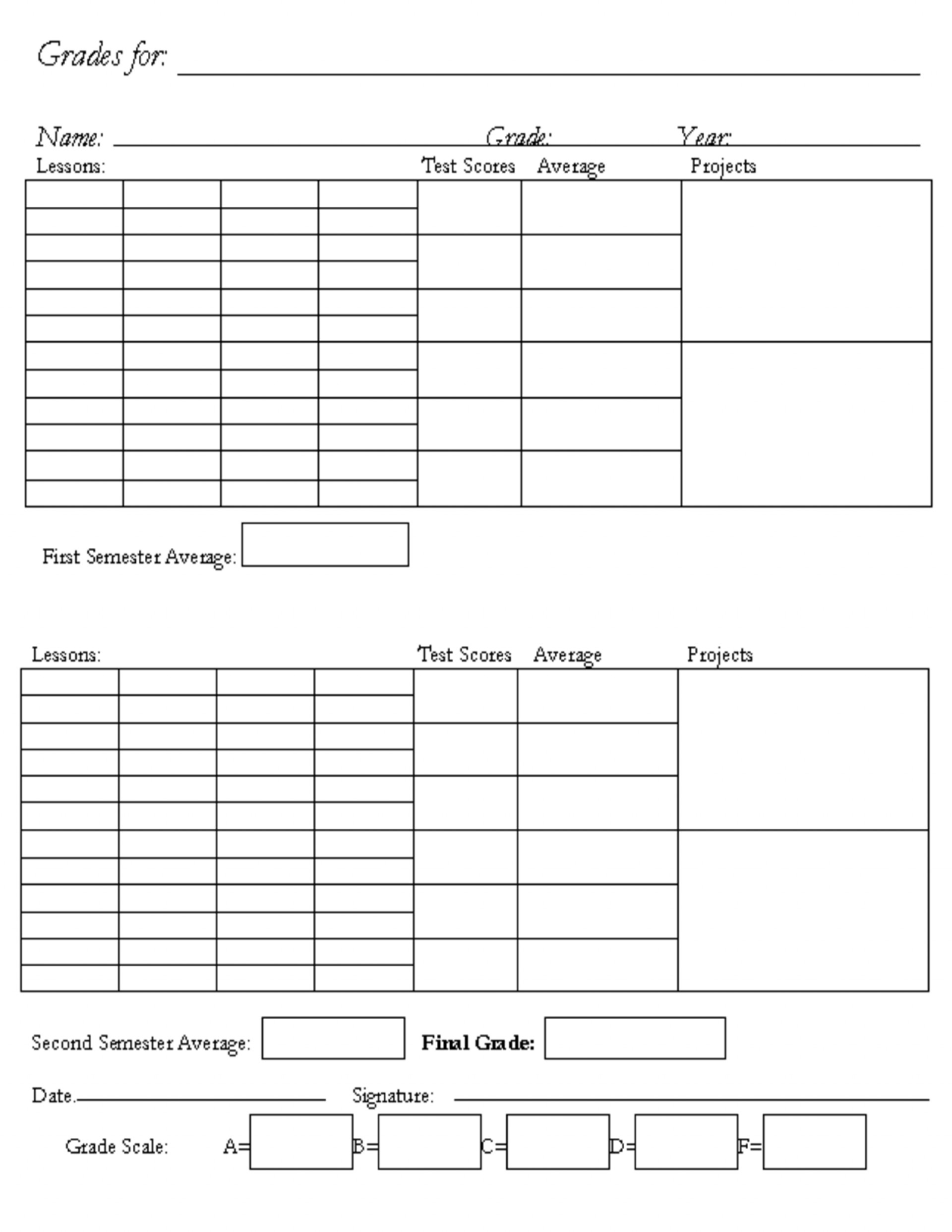 002 Free Report Card Template Exceptional Ideas Pdf Printable - Free Printable Kindergarten Report Cards