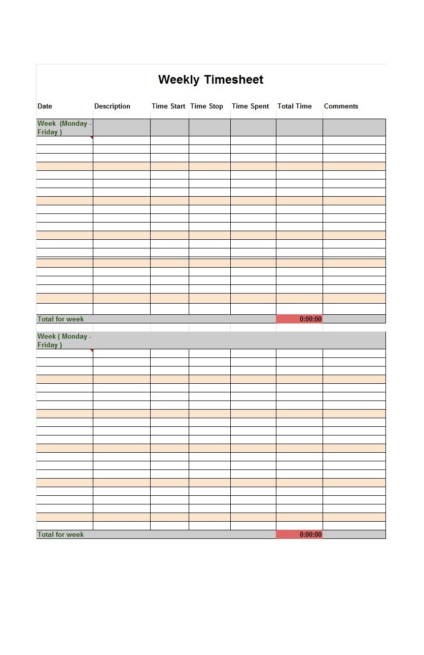 free printable time sheets pdf free printable