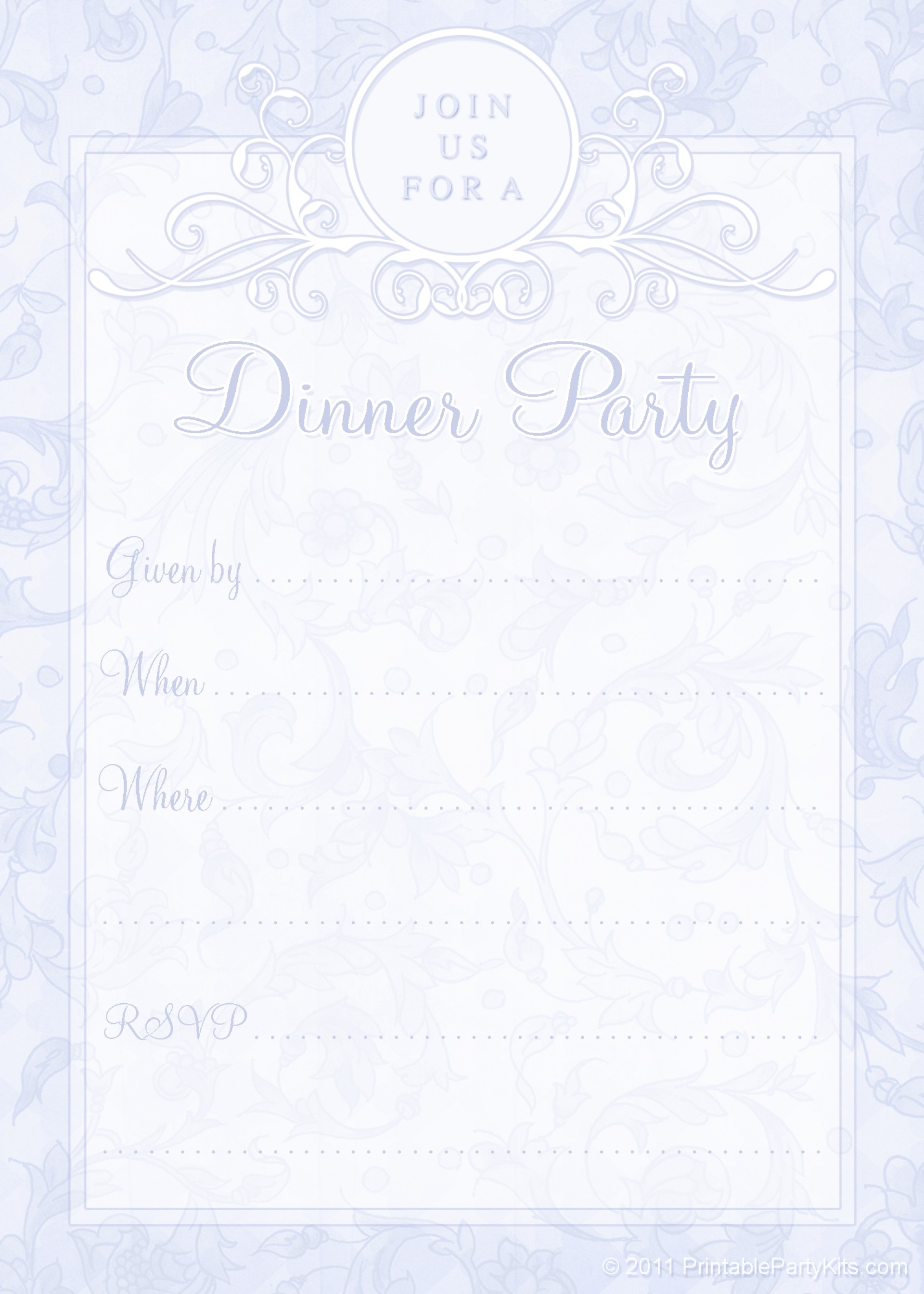 009 Dinner Party Invitations Templates Free Printable 44780 Template - Free Printable Italian Dinner Invitations