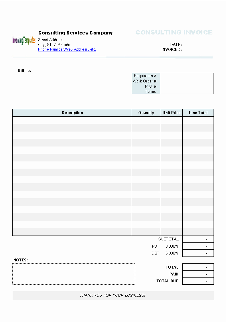 simple invoice template in word