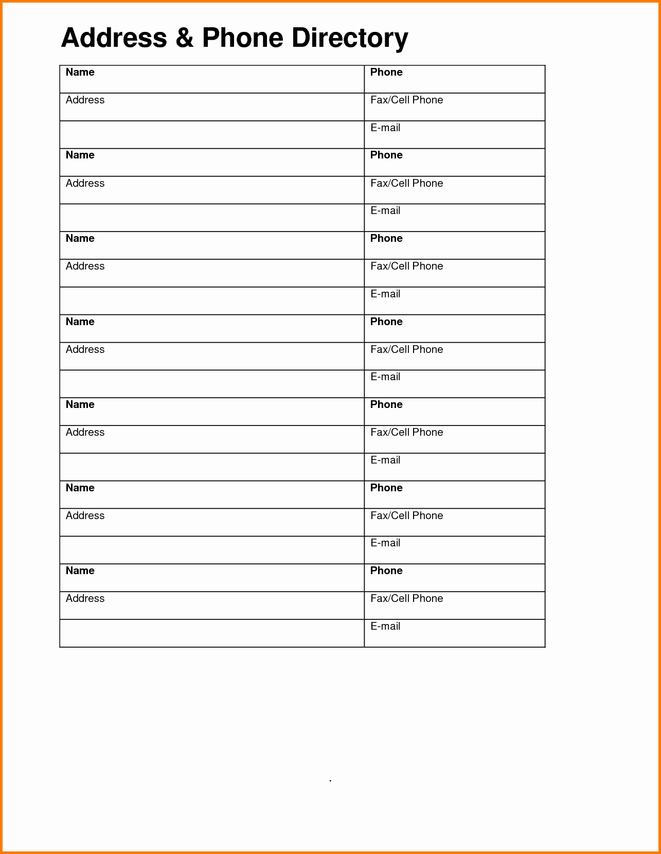 012 Book Template For Word Printable Address Unique Of Incredible - Free Printable Address Book