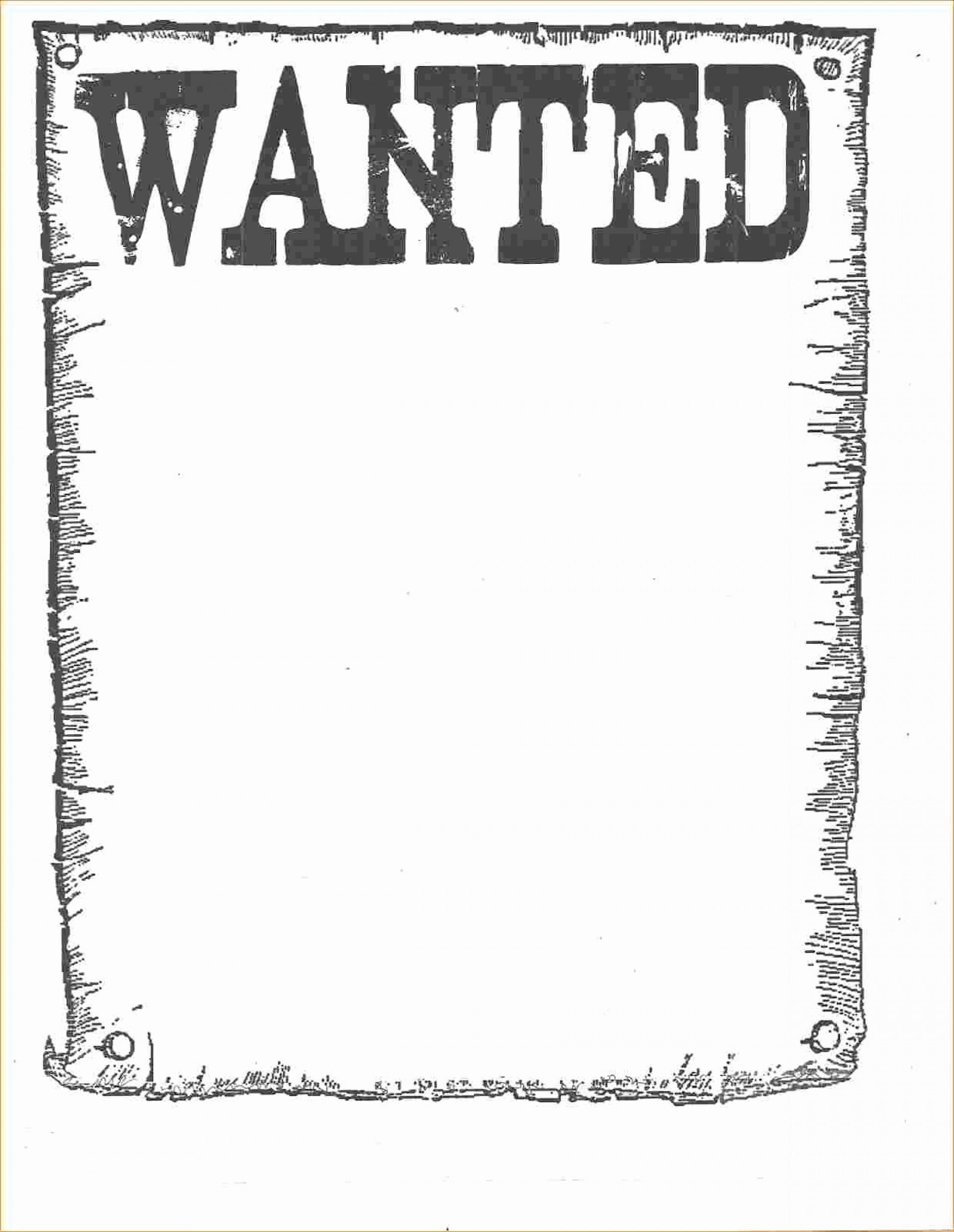 Wanted Poster Printable Free Free Printable