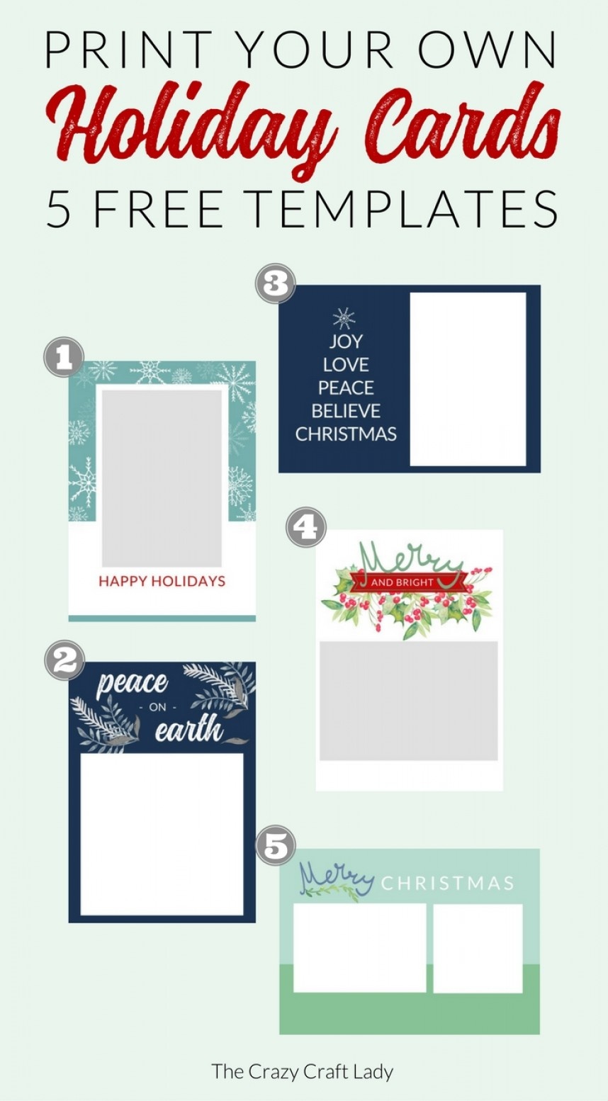 015 Template Ideas Free Printable Holiday Photo Card Templates - Free Printable Xmas Cards Download