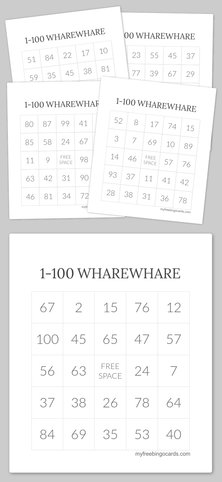1-100 Wharewhare Bingo | Wharewhare 1-100 | Free Printable Bingo - Free Printable Bingo Cards 1 100