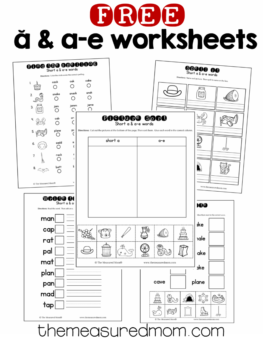 10 Free Short A &amp;amp; A-E Worksheets - The Measured Mom - Free Printable Phonics Assessments