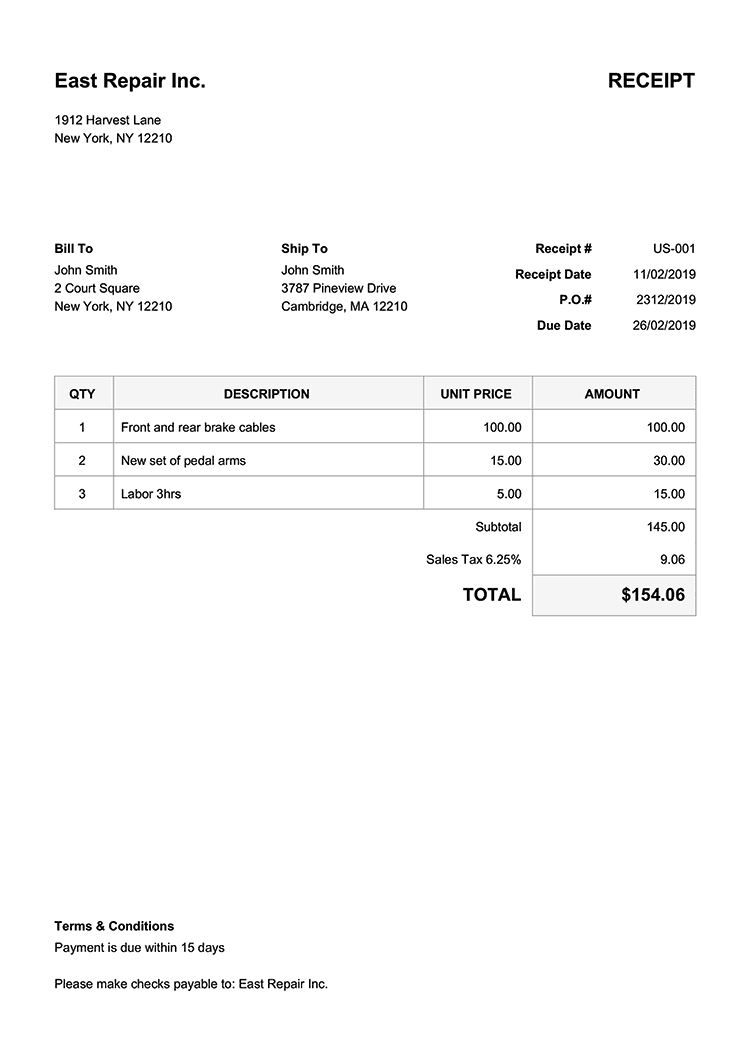 100 Free Receipt Templates | Print &amp;amp; Email Receipt | Free Downloads - Free Printable Receipts