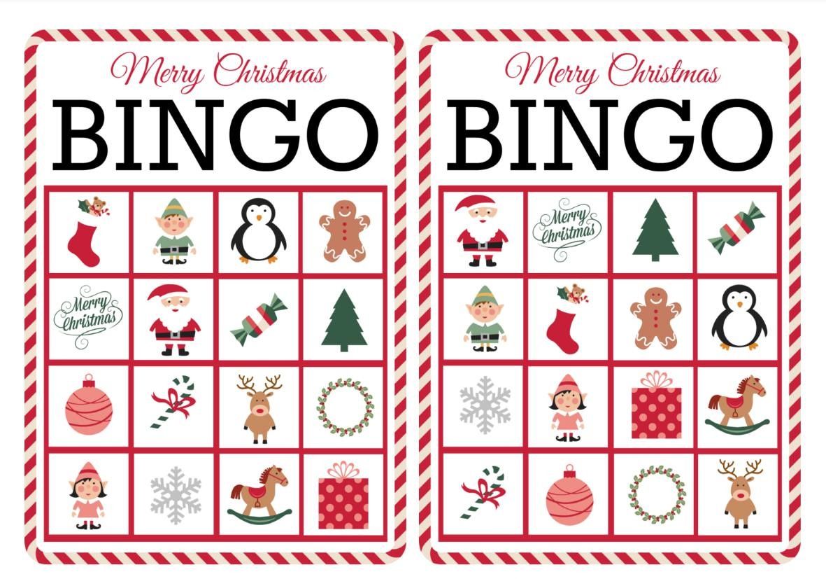 11 Free, Printable Christmas Bingo Games For The Family - Free Printable Xmas Cards Download