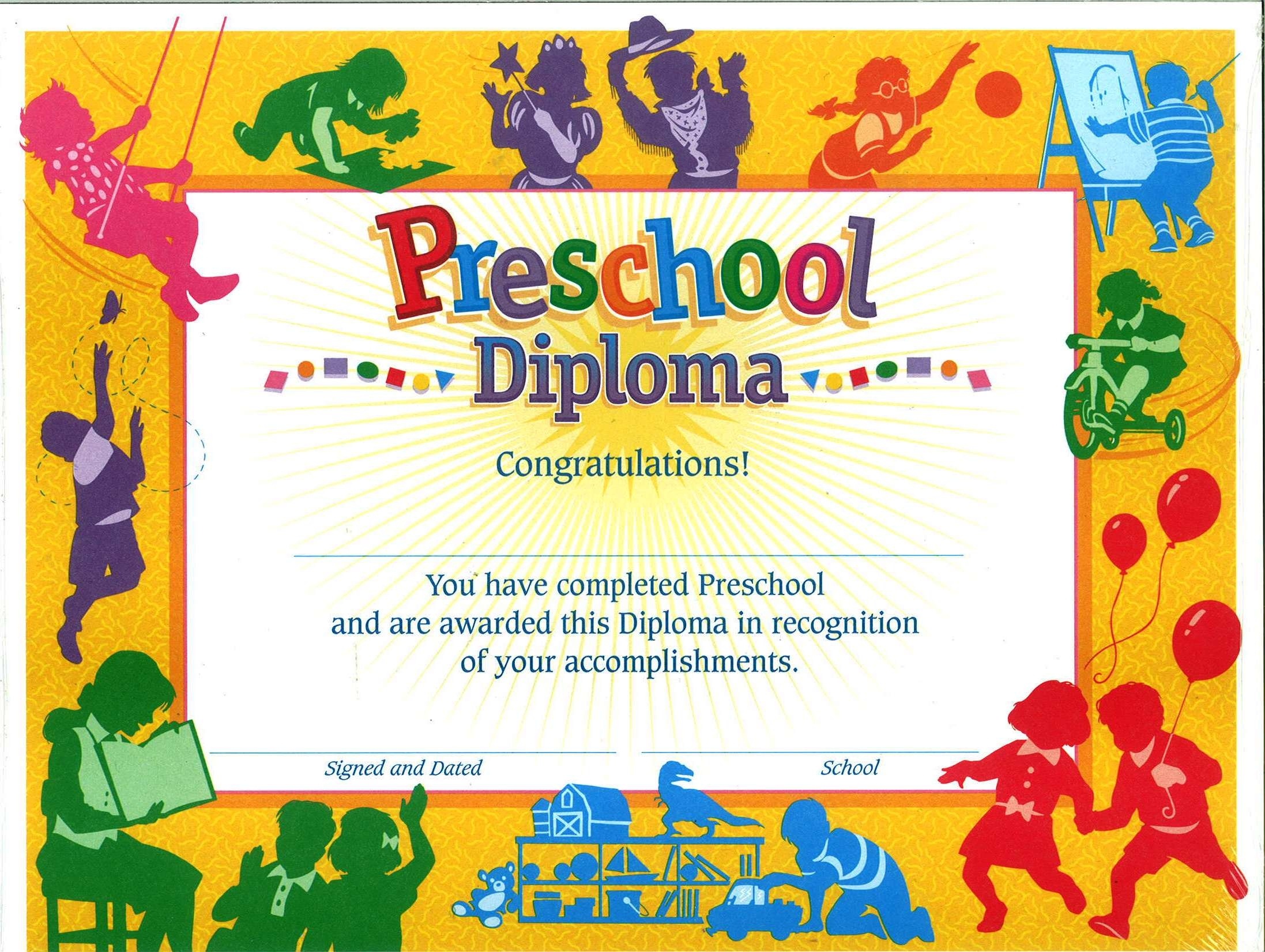 Free Printable Preschool Graduation Certificate Template Printable 