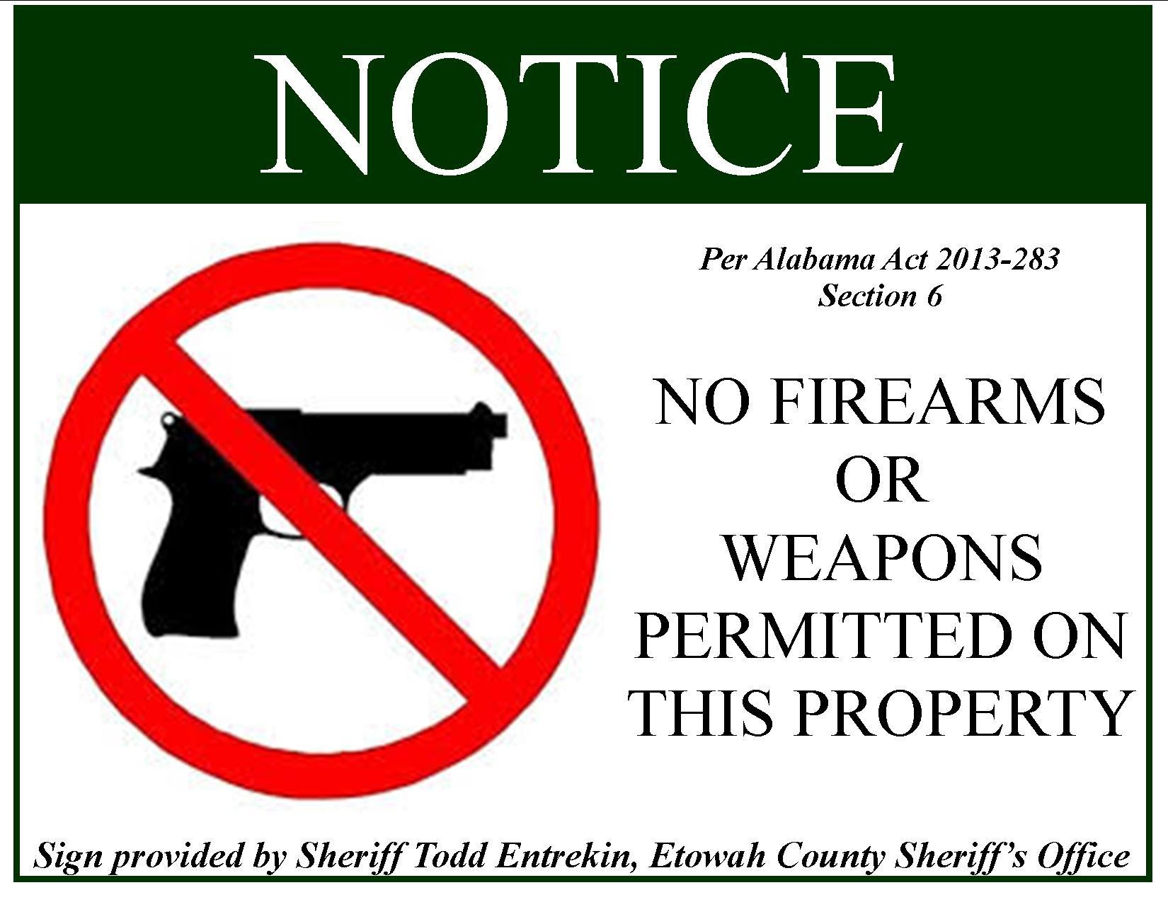 Free Printable No Guns Allowed Sign Free Printable