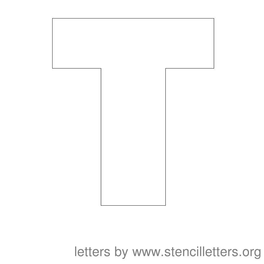 12 Inch Stencil Letter Uppercase T | Vbs 2017 | Letter Stencils - One Inch Stencils Printable Free