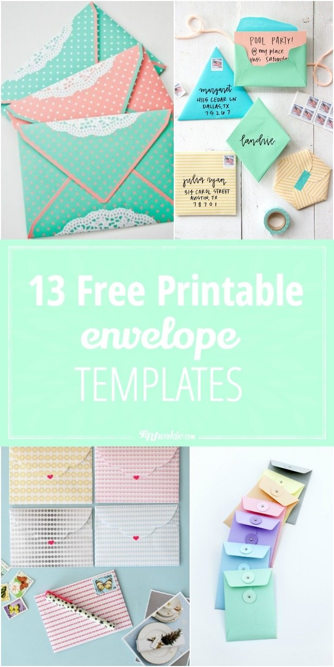 13 Free Printable Envelope Templates – Tip Junkie - Free Printable Envelopes